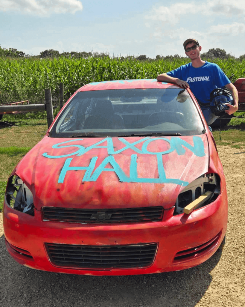 A sunny day in late July, me (landon Oitzman) sitting in the drivers side window of my enduro car 